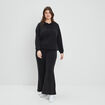 Pantalon de jogging bootcut noir femme grande taille