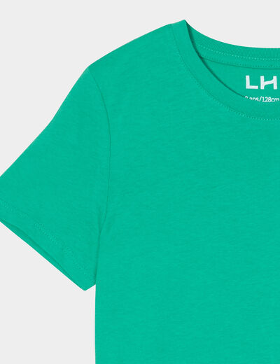 T-shirt en coton manches courtes vert menthe garçon