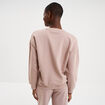 Sweat col rond manches longues marron clair femme
