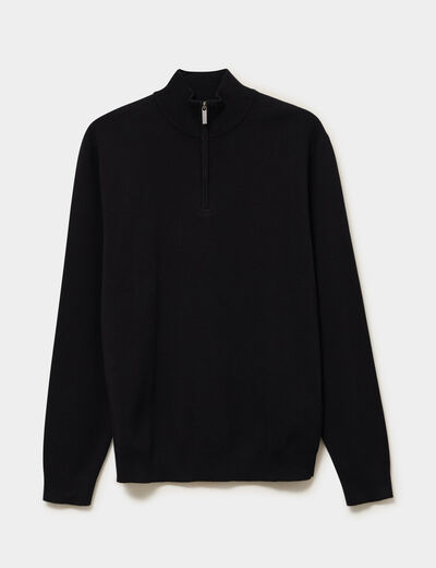 Pull camionneur manches longues noir homme