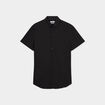 Chemise droite manches courtes noir homme