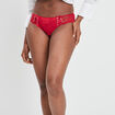 Shorty en dentelle rouge femme