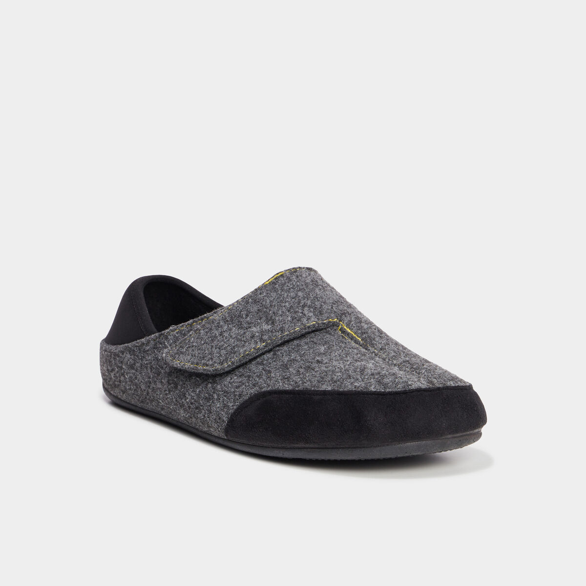 Chaussons avec fermeture à scratch gris homme