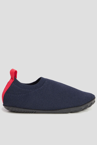 Chaussons slip on bleu marine garçon