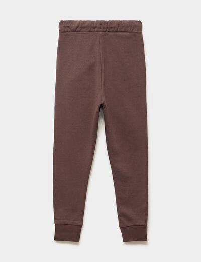Pantalon jogging regular 2 poches marron fonc&eacute; gar&ccedil;on