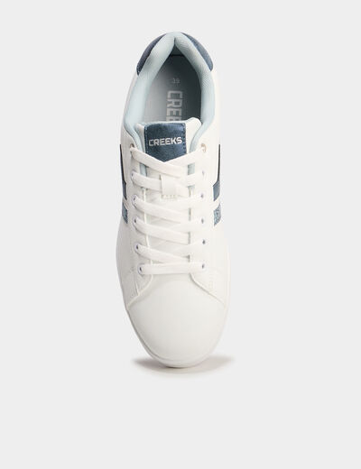 Tennis à lacets détails pailletés Creeks bleu marine femme