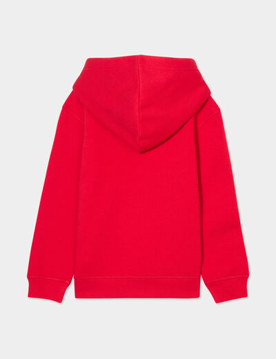 Sweat à capuche hoodie 1 poche Creeks rouge garçon