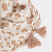 Foulard motif panth&egrave;re ivoire femme