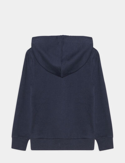 Sweat zippé à capuche Creeks bleu marine garçon