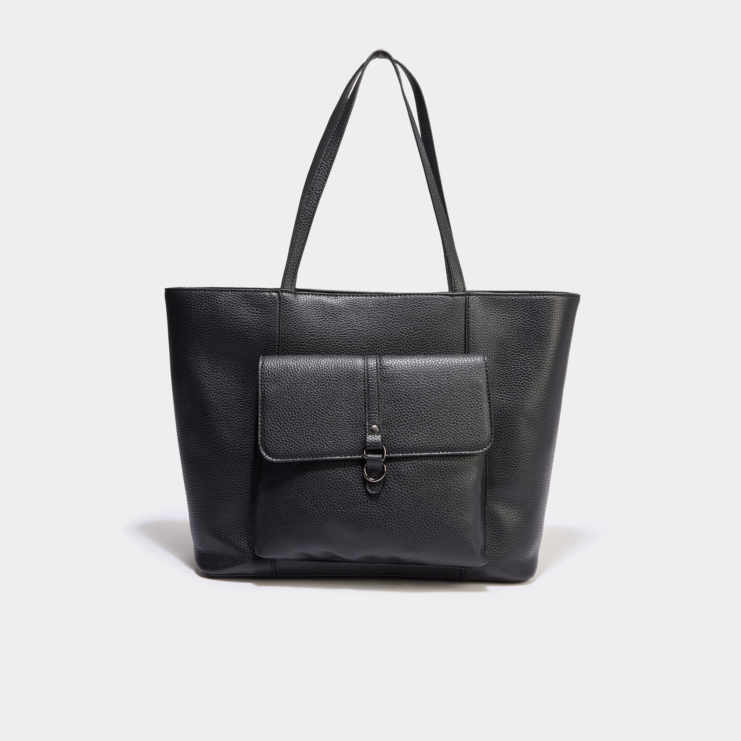 Sac cabas porté-épaule noir femme LH