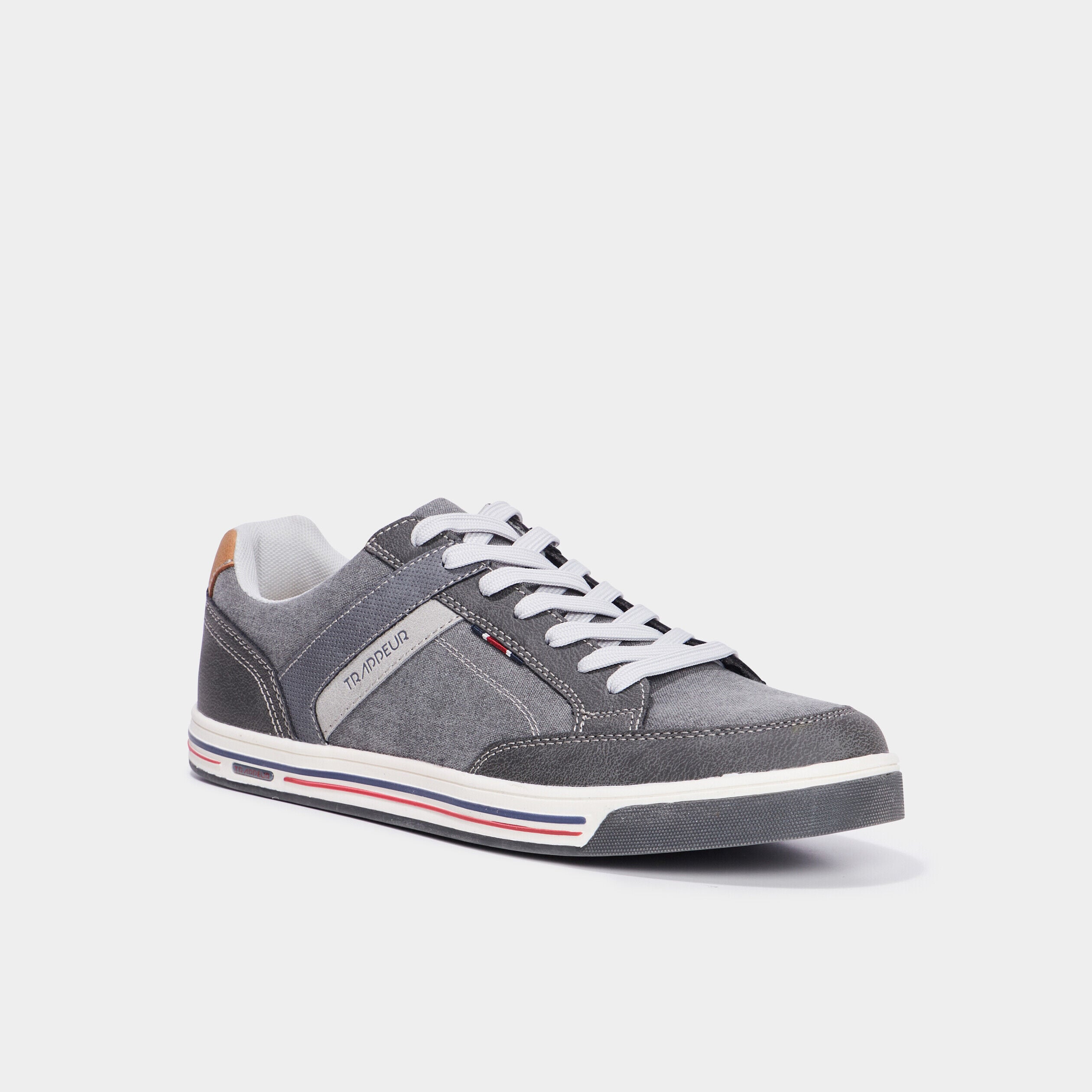 Tennis toile à lacets gris homme TRAPPEUR