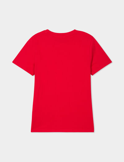 T-shirt manches courtes coton Pokémon rouge garçon