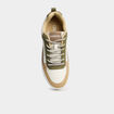 Baskets &agrave; lacets vert kaki femme