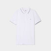Polo piqu&eacute; coton manches courtes blanc homme