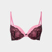 Soutien-gorge dentelle maxi push-up rose femme
