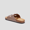 Mules avec boucles taupe homme