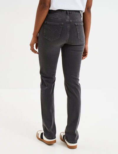 Jeans regular 5 poches coton Creeks denim gris femme