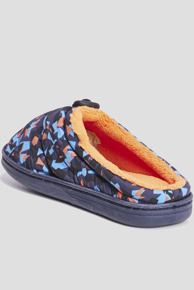 Chaussons mules matelassés camouflage multicolore garçon