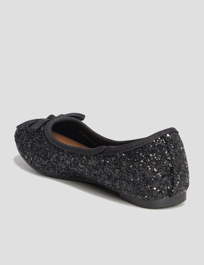 Ballerines à paillettes noir fille