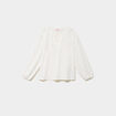 Blouse ajour&eacute;e manches 3/4 col tunisien blanc femme grande taille