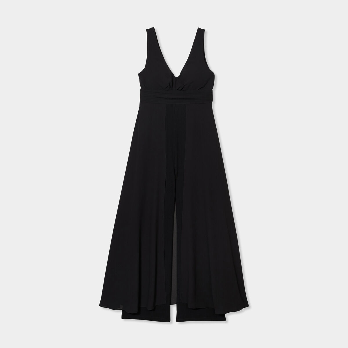 Combinaison pantalon avec voile jupe noir femme