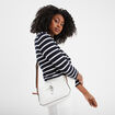 Sac rectangle en bandoulière ivoire femme