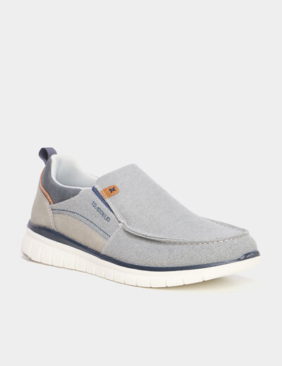 Chaussures bateau gris homme