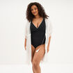 Maillot de bain foulard une pi&egrave;ce noir femme grande taille