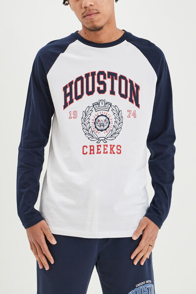 T-shirt manches longues Creeks blanc homme