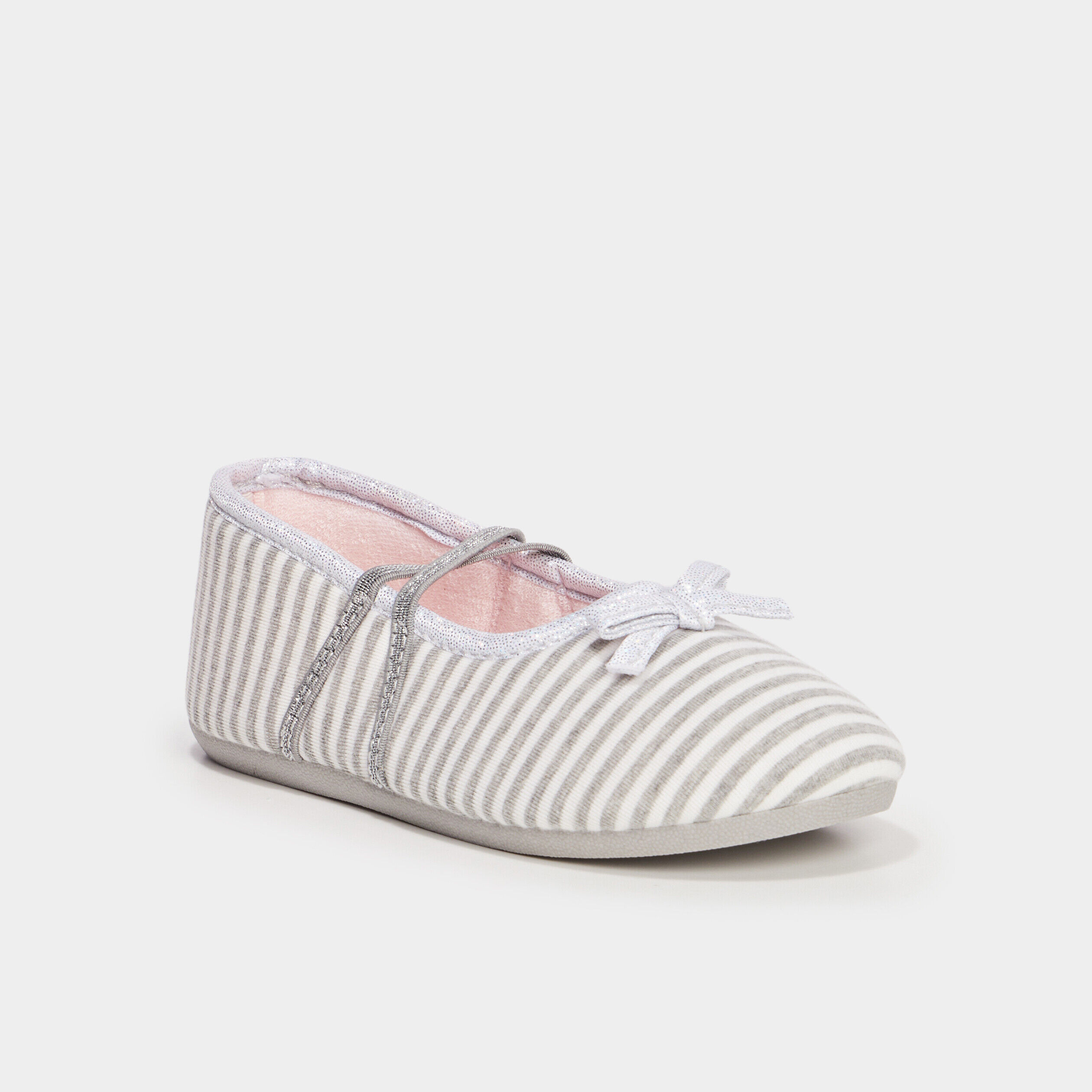 Chaussons ballerines gris fille LH