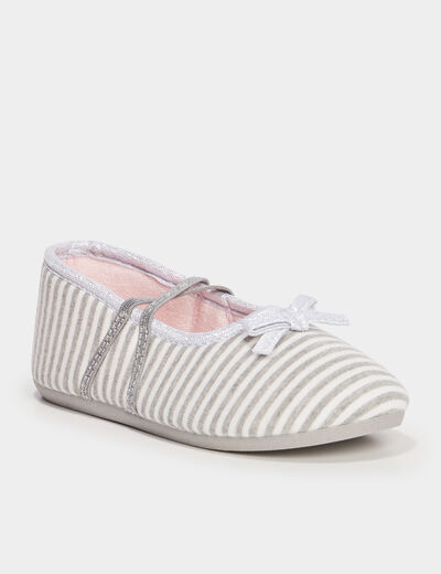 Chaussons ballerines gris fille
