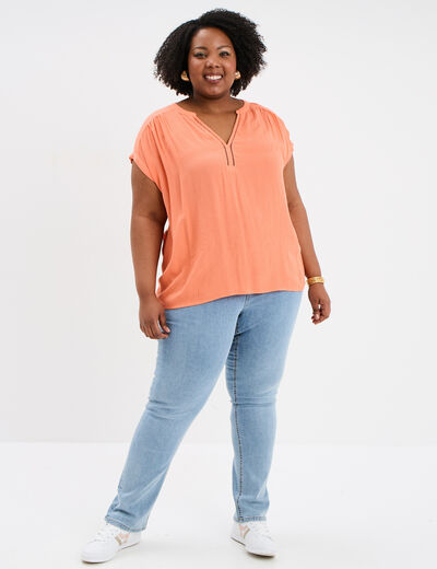 Jeans straight taille haute Modavista denim triple stone femme grande taille