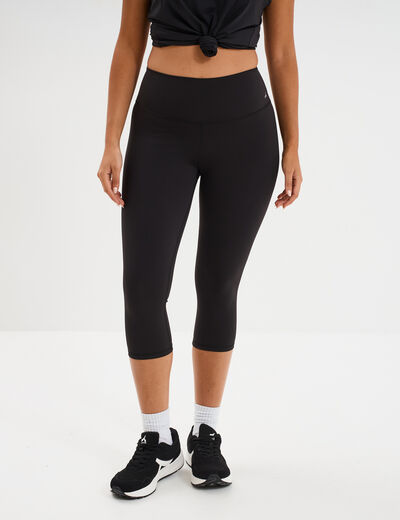 Legging corsaire de sport stretch noir femme