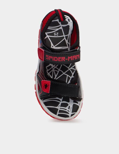 Sandales semelles lumineuses Spider-Man rouge gar&ccedil;on