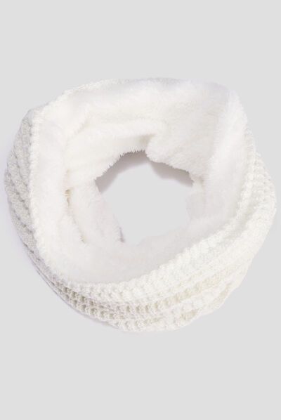 Snood doublé sable femme