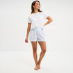 Short de pyjama coton blanc femme