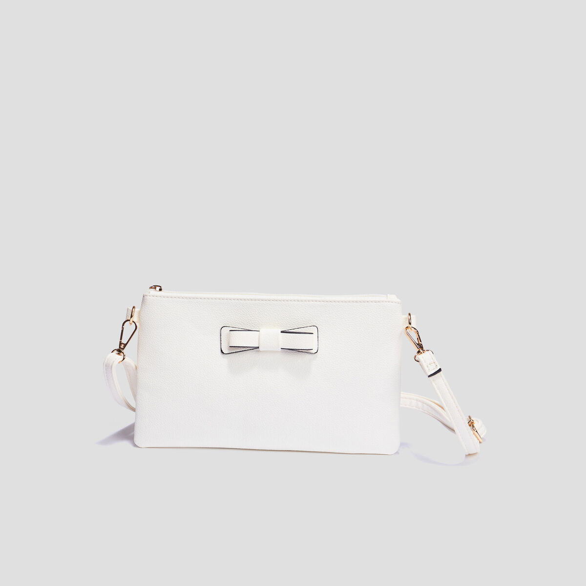 Sac pochette en bandoulière blanc femme