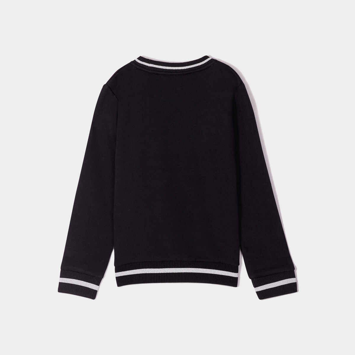 Sweat &agrave; sequins manches longues Stitch noir fille
