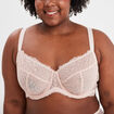 Soutien-gorge emboîtant en dentelle rose pastel femme grande taille