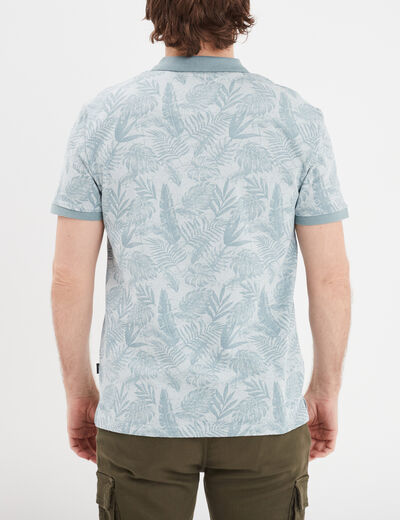 Polo droit manches courtes coton Creeks bleu ciel homme