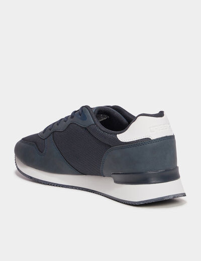Chaussures running à lacets bleu foncé homme