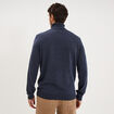 Pull col roul&eacute; manches longues bleu marine homme