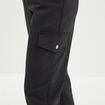 Pantalon cargo 2 poches à rabat noir femme