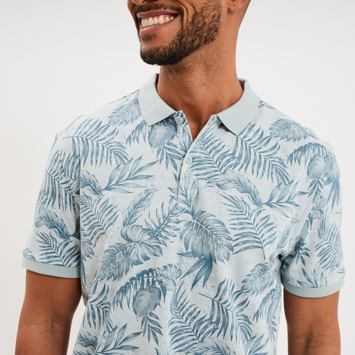 Polo jersey droit manches courtes coton gris homme