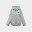 Sweat zipp&eacute; &agrave; capuche vert pastel gar&ccedil;on