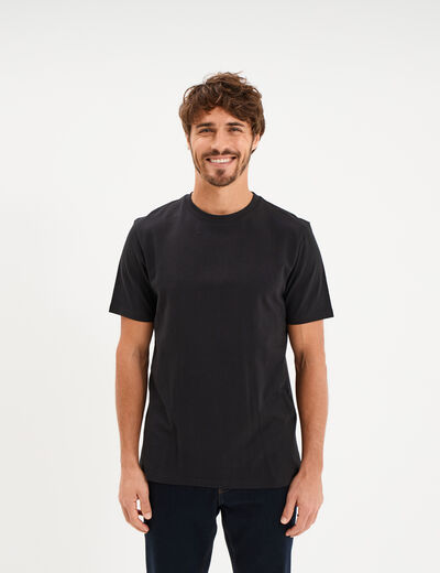 T-shirt slim stretch manches courtes noir homme