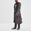 Peignoir long col châle gris foncé homme