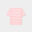 T-shirt col rond manches courtes coton ecru fille