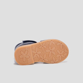 sandales en cuir bleu marine bebef Sandales en cuir bleu marine bébé fille