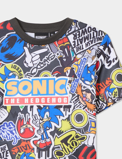 T-shirt manches courtes Sonic multicolore garçon
